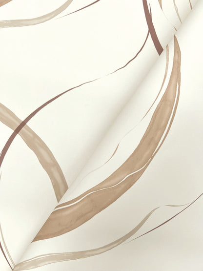 York Wallcoverings Formations Ink Flow Baked Clay Wallpaper Modern Modern Reds   - FM1091