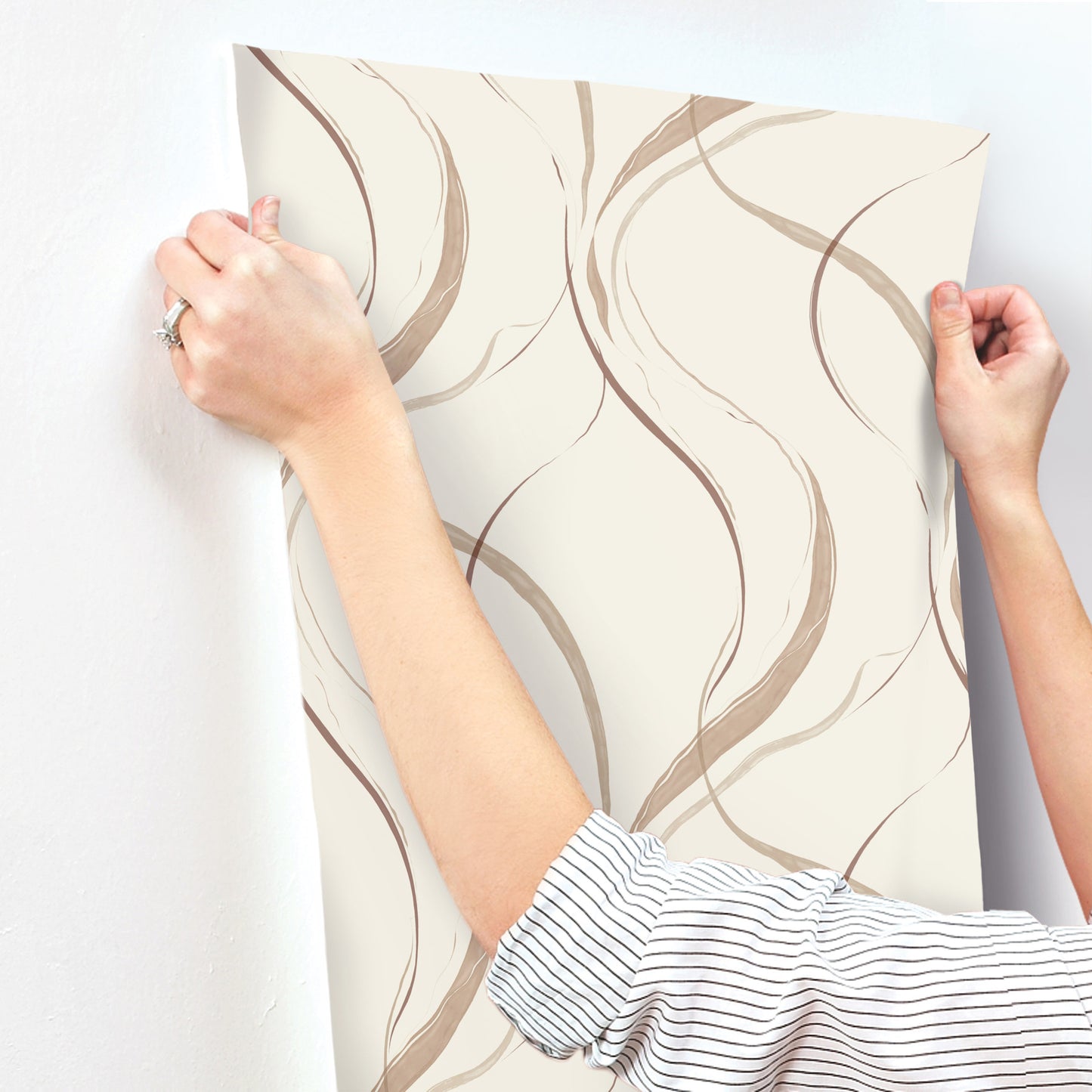 York Wallcoverings Formations Ink Flow Baked Clay Wallpaper Modern Modern Reds   - FM1091