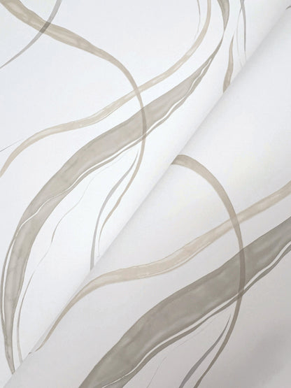 York Wallcoverings Formations Ink Flow Neutral Wallpaper Modern Modern Beiges   - FM1093