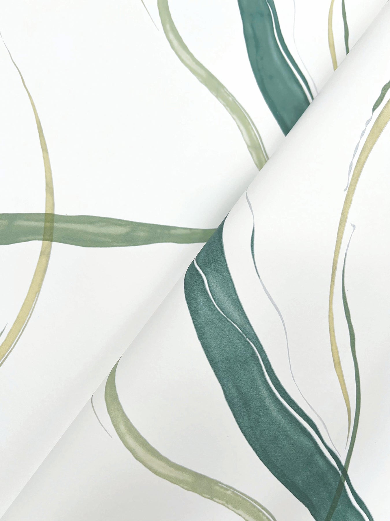 York Wallcoverings Formations Ink Flow Green Wallpaper Modern Modern Greens   - FM1095