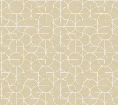 York Wallcoverings Formations Looking Glass Straw Wallpaper Transitional Geometrics Yellows   - FM1101