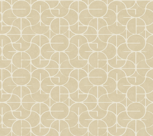 York Wallcoverings Formations Looking Glass Straw Wallpaper Transitional Geometrics Yellows   - FM1101