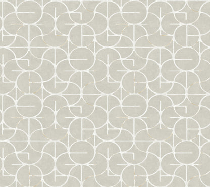 York Wallcoverings Formations Looking Glass Grey and Silver Wallpaper Transitional Geometrics Greys   - FM1102