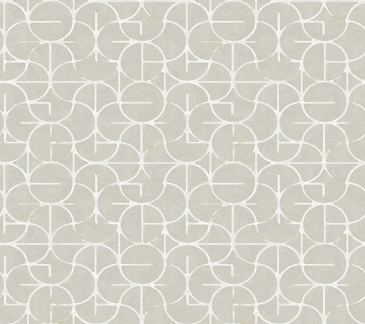 York Wallcoverings Formations Looking Glass Grey and Silver Wallpaper Transitional Geometrics Greys   - FM1102