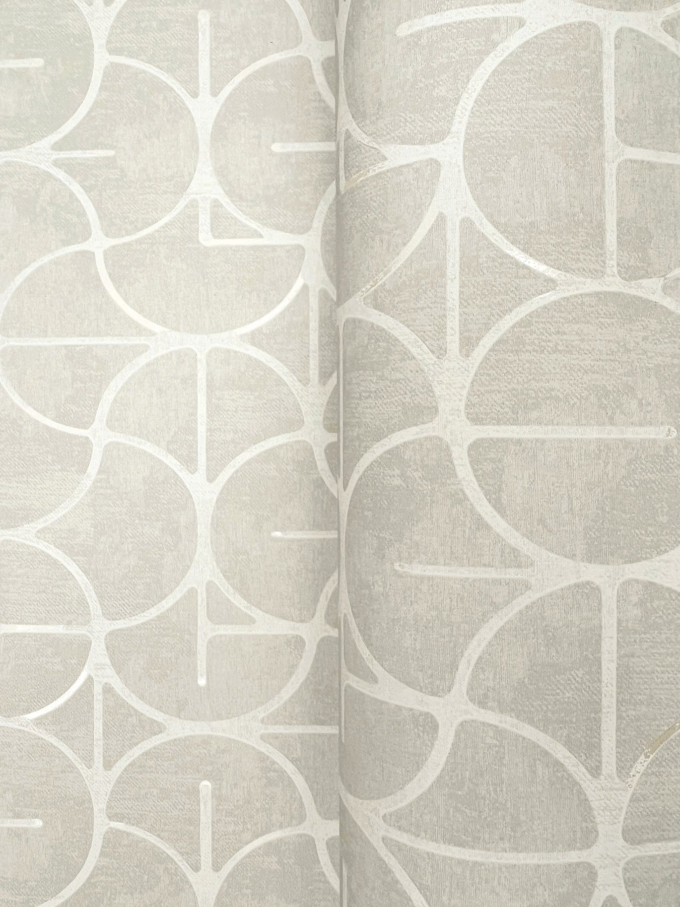 York Wallcoverings Formations Looking Glass Grey and Silver Wallpaper Transitional Geometrics Greys   - FM1102