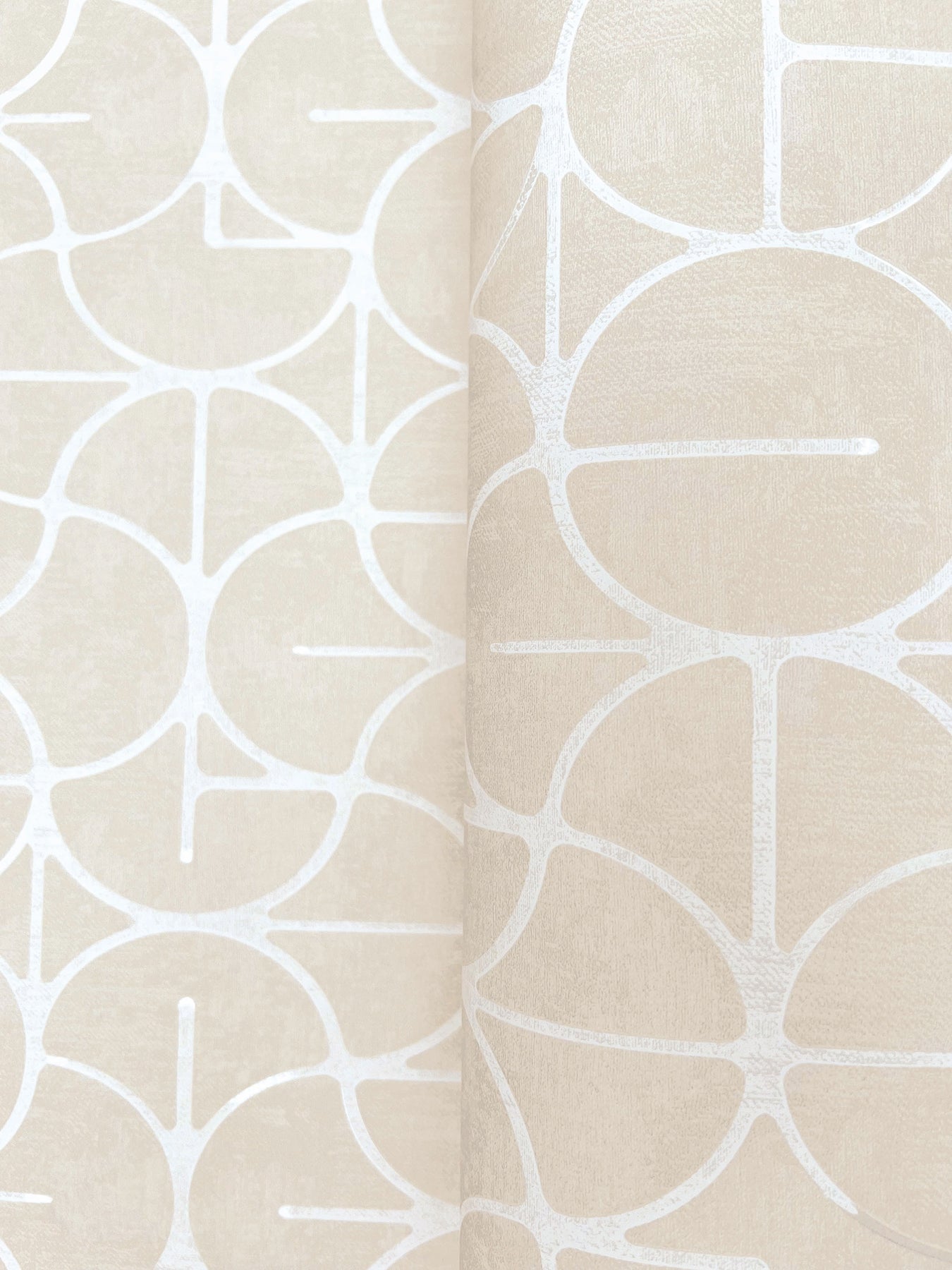 York Wallcoverings Formations Looking Glass Beige Wallpaper Transitional Geometrics Beiges   - FM1103