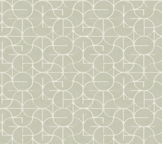 York Wallcoverings Formations Looking Glass Zest Wallpaper Transitional Geometrics Greens   - FM1105
