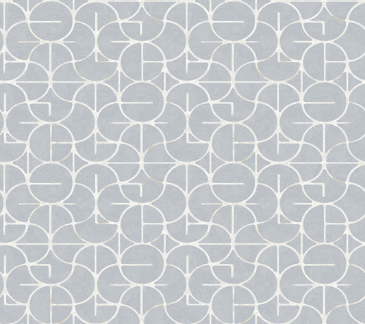 York Wallcoverings Formations Looking Glass Chambray Wallpaper Transitional Geometrics Blues   - FM1106