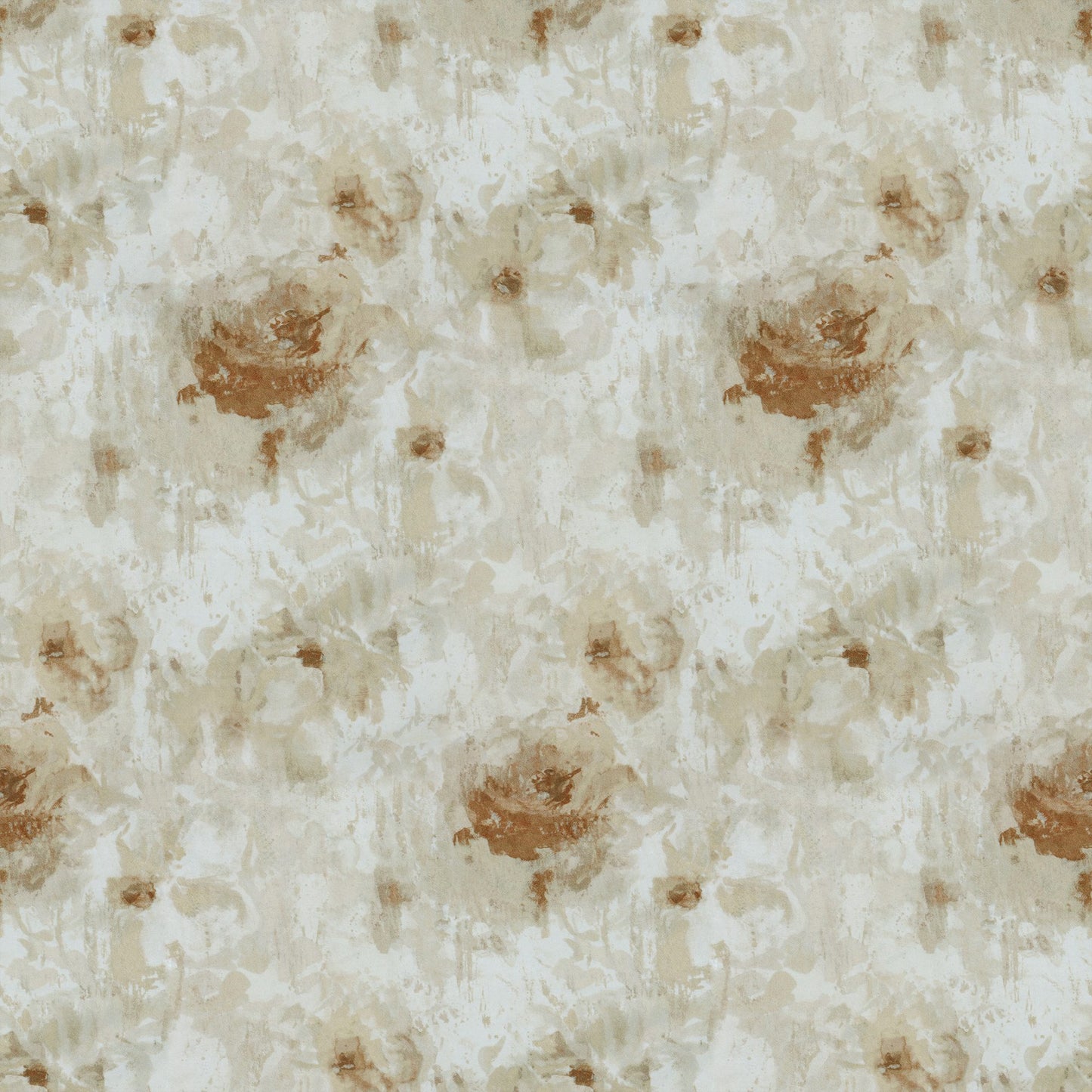 Velvet fabric with a watercolor damask floral pattern in yellow and gold tones.