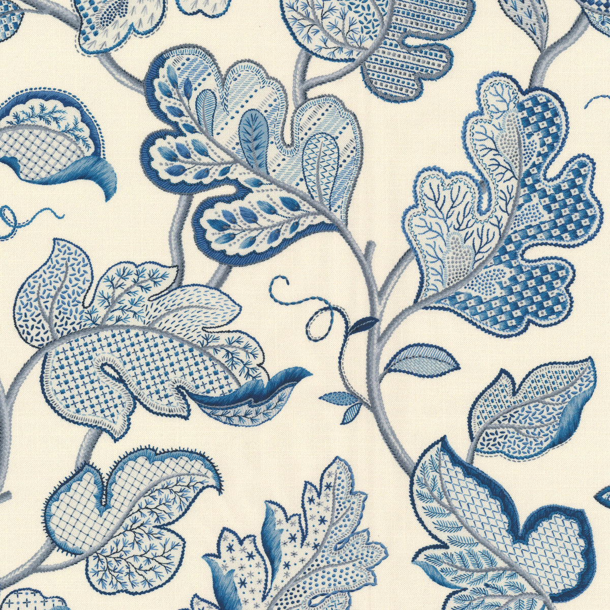 STOUT TEXTILES  MULTIPURPOSE,PRINT TRADITIONAL, JACOBEAN SKY   - FORE-1