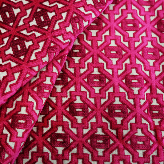 JF Fabrics JF Studio FOXTROT 46 Fabric Traditional,Transitional,Contemporary,Geometric Pink  Texture,Velvet - 5999646 SJ101