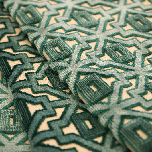 JF Fabrics JF Studio FOXTROT 63 Fabric Traditional,Transitional,Contemporary,Geometric Blue  Texture,Velvet - 5999663 SJ101