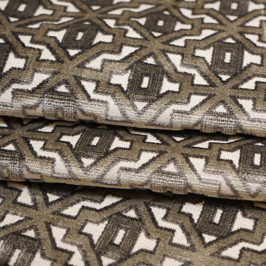 JF Fabrics JF Studio FOXTROT 96 Fabric Traditional,Transitional,Contemporary,Geometric Grey,Silver  Texture,Velvet - 5999696 SJ101