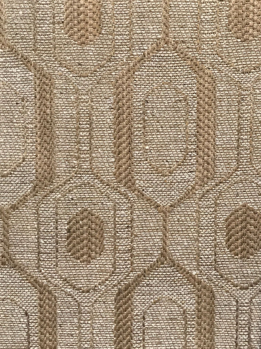 SCALAMANDRE OUTLET  FABRIC EXAGON SILK BRIGHTON QUALITY  FABRIC NUT   - FO 0001EXAG NEW SKU # FOEXAG0001