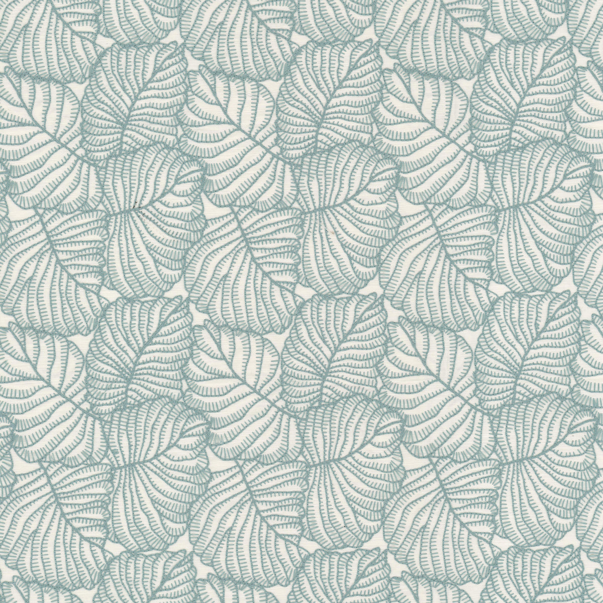 STOUT TEXTILES  MULTIPURPOSE,EMBROIDERIES TRANSITIONAL,, FLORAL AQUA   - FRIS-1