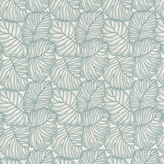 STOUT TEXTILES  MULTIPURPOSE,EMBROIDERIES TRANSITIONAL,, FLORAL AQUA   - FRIS-1