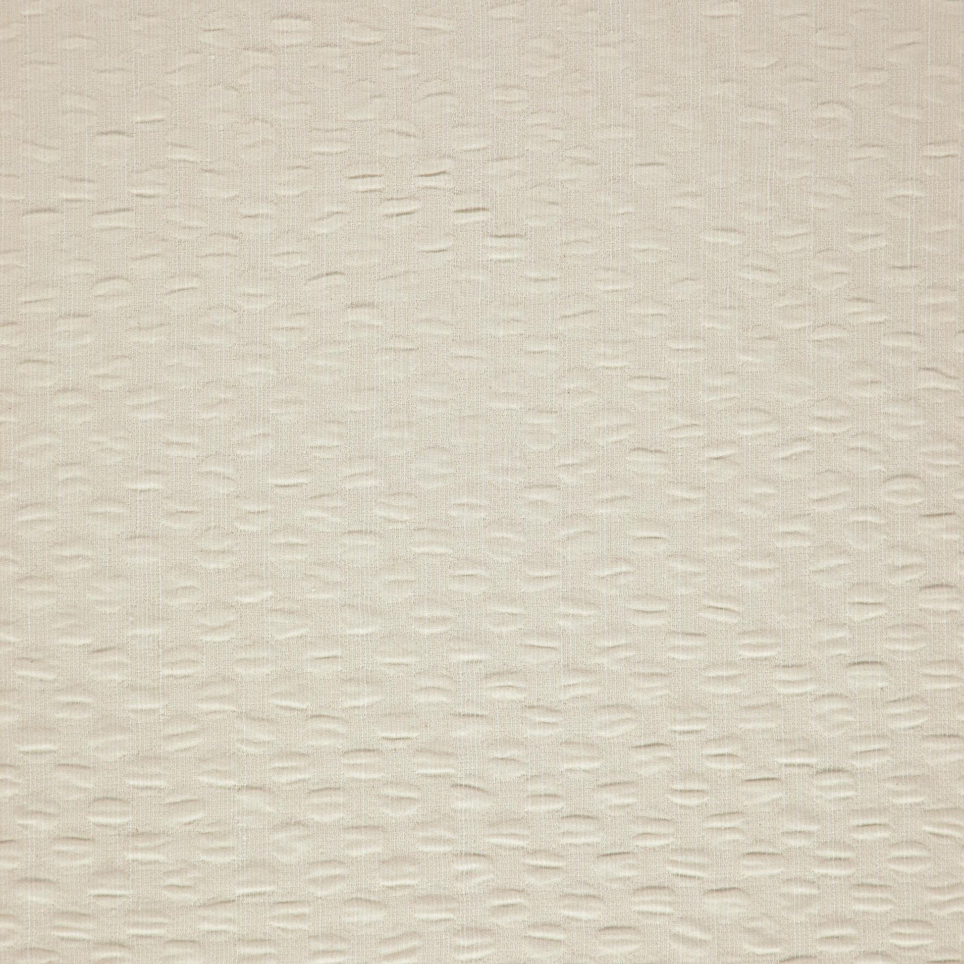 Beige textured fabric with a subtle vertical birch-bark pattern in frosted cream.