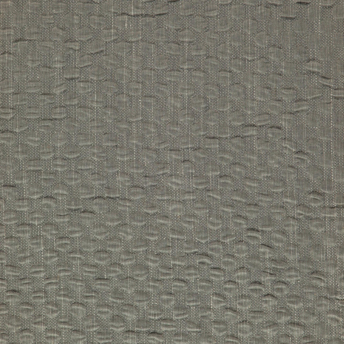 Frost gray textured woven fabric with a subtle raised pattern; upholstery-ready.
