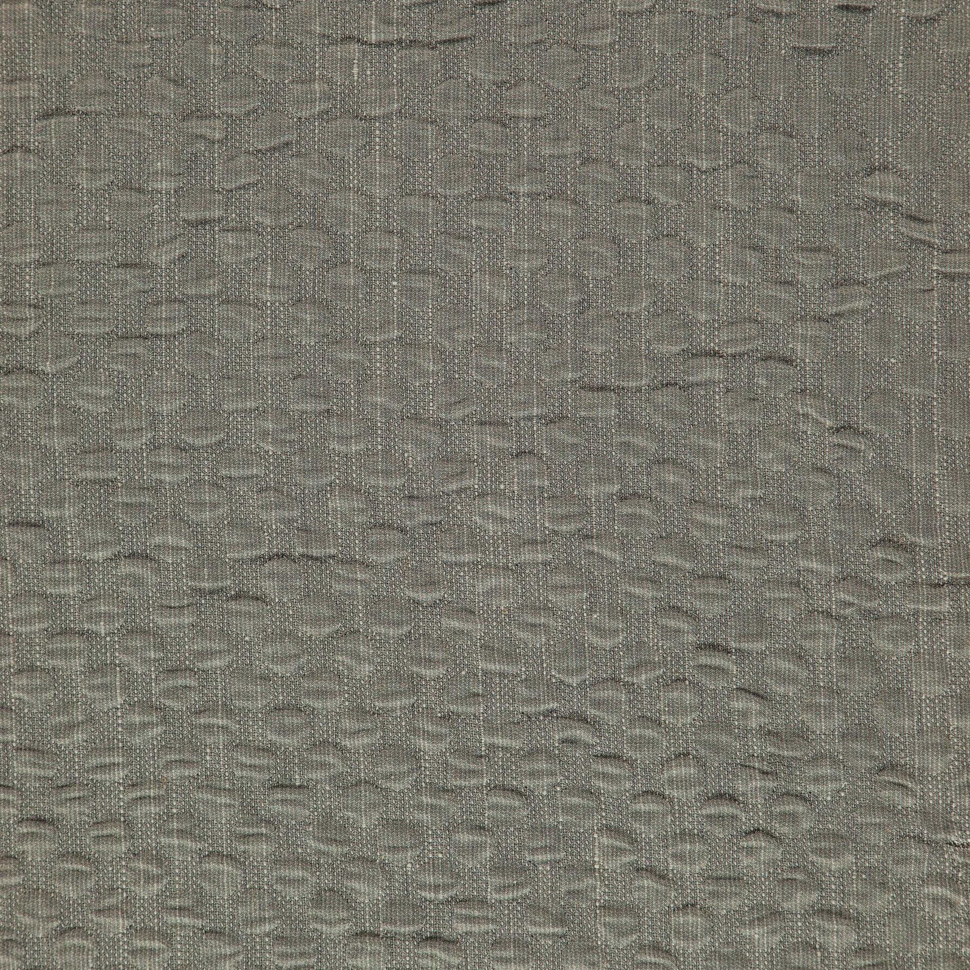 Frost gray textured woven fabric with a subtle raised pattern; upholstery-ready.