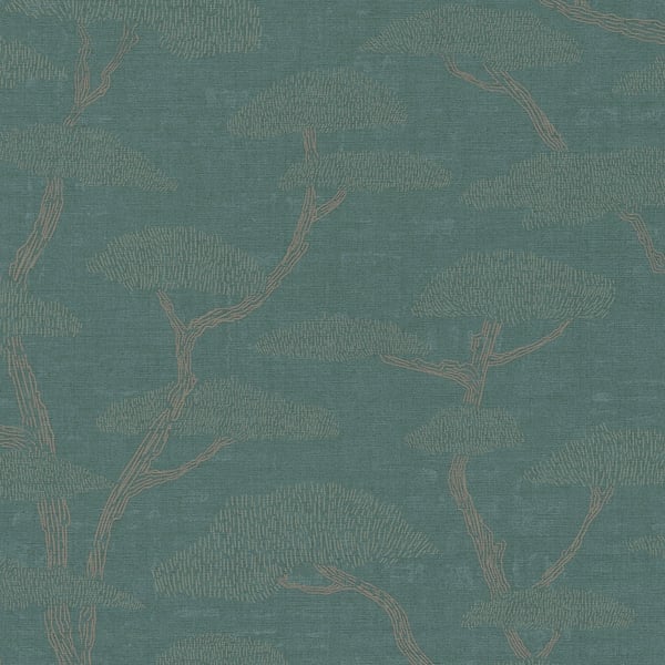 Galerie Wallcoverings Fusion Chinoiserie Tree Motif Galerie Wallcoverings  Green   - FS72000