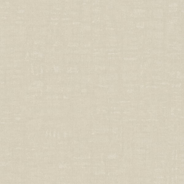 Beige linen-effect textured wallcovering sample.