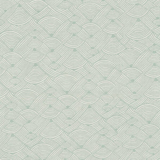 Galerie Wallcoverings Fusion Geo Swirl Motif Galerie Wallcoverings  Green   - FS72002