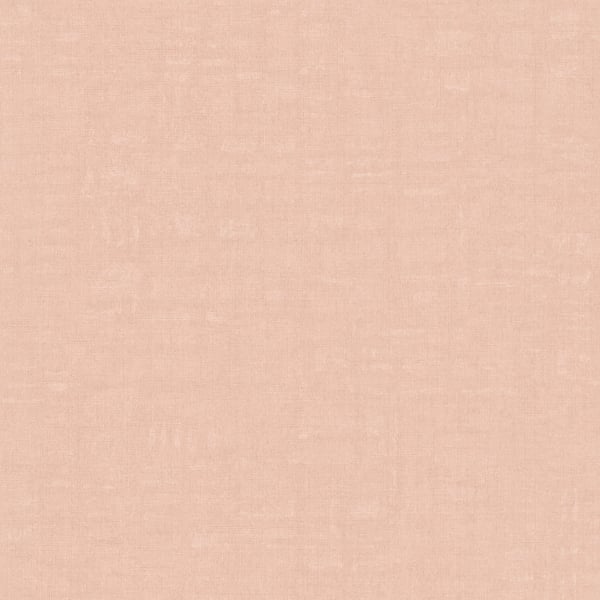 Pink linen-effect textured wallpaper swatch.