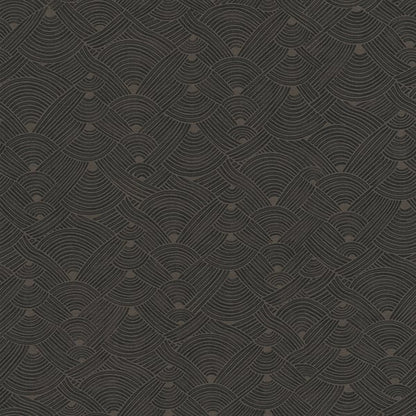 Galerie Wallcoverings Fusion Geo Swirl Motif Galerie Wallcoverings  Black   - FS72021