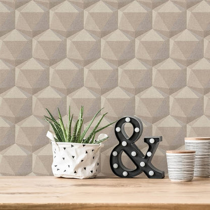 Galerie Wallcoverings Fusion Geometric Motif Galerie Wallcoverings  Beige   - FS72022