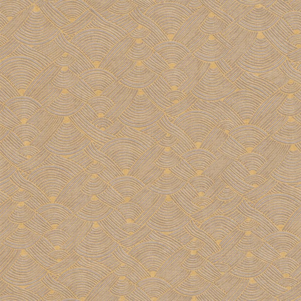 Galerie Wallcoverings Fusion Geo Swirl Motif Galerie Wallcoverings  Yellow   - FS72033