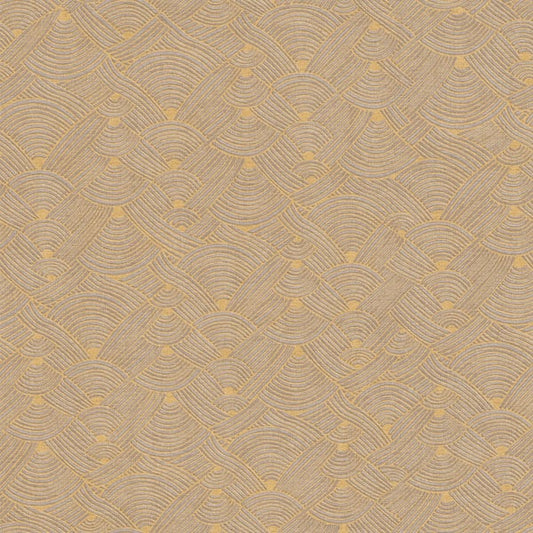 Galerie Wallcoverings Fusion Geo Swirl Motif Galerie Wallcoverings  Yellow   - FS72033