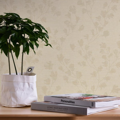 Galerie Wallcoverings Fusion Floral Trail Motif Galerie Wallcoverings  Beige   - FS72035