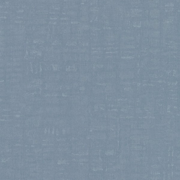 Soft blue linen-effect wallpaper with a subtle woven pattern.