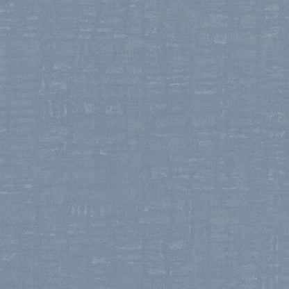 Soft blue linen-effect wallpaper with a subtle woven pattern.