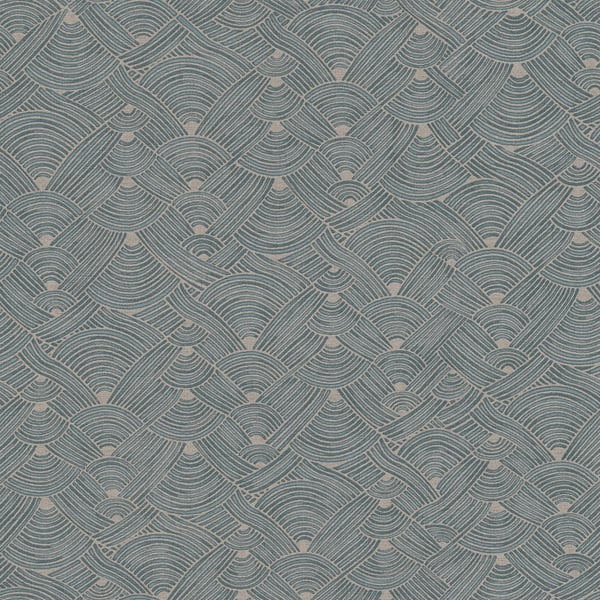 Galerie Wallcoverings Fusion Geo Swirl Motif Galerie Wallcoverings  Blue   - FS72038