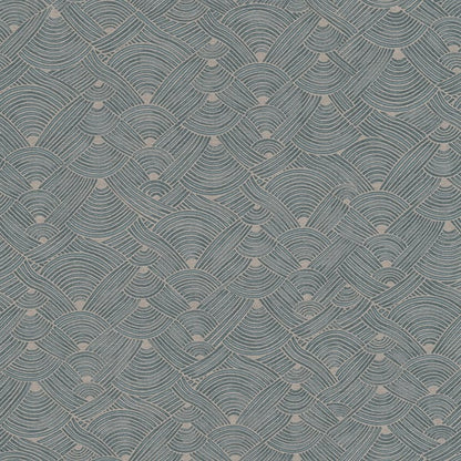 Galerie Wallcoverings Fusion Geo Swirl Motif Galerie Wallcoverings  Blue   - FS72038