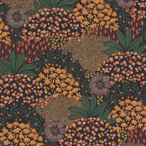 Galerie Wallcoverings Fusion Forest Bloom Motif Galerie Wallcoverings  Orange   - FS72040