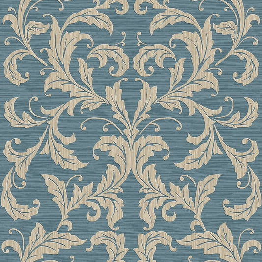 Galerie Wallcoverings Nordic Elements Linear Damask Galerie Wallcoverings  Blue   - G34111