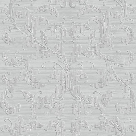 Galerie Wallcoverings Nordic Elements Linear Damask Galerie Wallcoverings  Silver Grey   - G34115