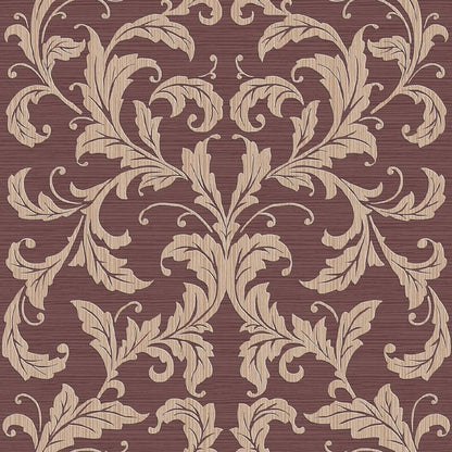 Galerie Wallcoverings Nordic Elements Linear Damask Galerie Wallcoverings  Red   - G34116