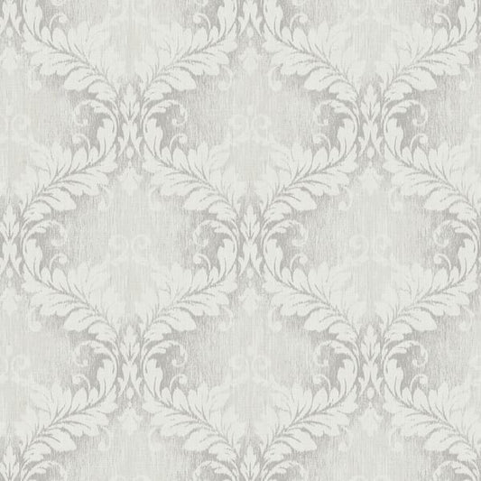 Galerie Wallcoverings Nordic Elements Embossed Damask Galerie Wallcoverings  Silver Grey   - G34133