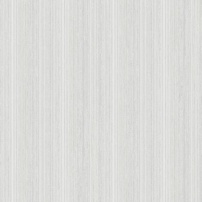 Light gray striped wallpaper with a subtle wood-grain texture and soft vertical lines.