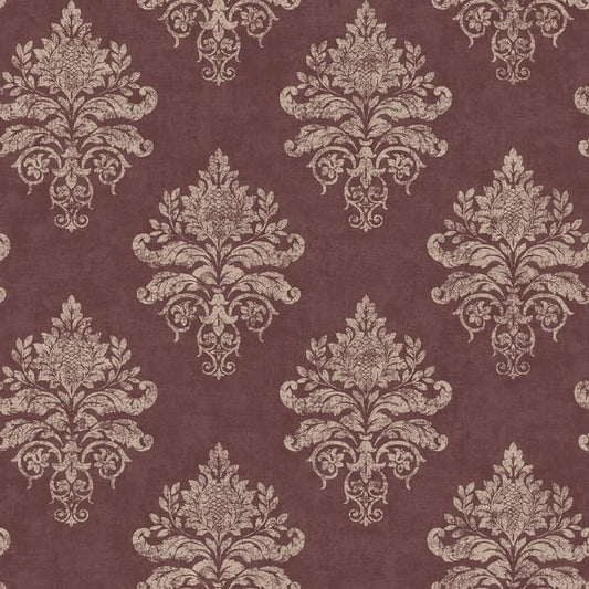 Galerie Wallcoverings Nordic Elements Damask Galerie Wallcoverings  Red   - G34158