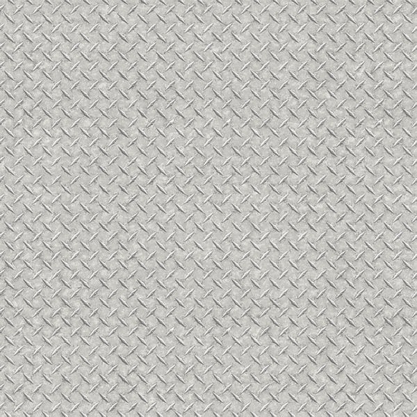 Galerie Wallcoverings Nostalgie Diamond Plate Galerie Wallcoverings  Silver Grey   - G45175