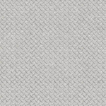 Galerie Wallcoverings Nostalgie Diamond Plate Galerie Wallcoverings  Silver Grey   - G45175