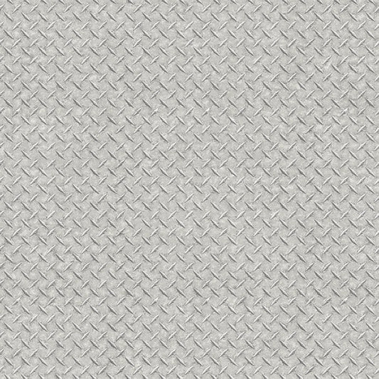 Galerie Wallcoverings Nostalgie Diamond Plate Galerie Wallcoverings  Silver Grey   - G45175