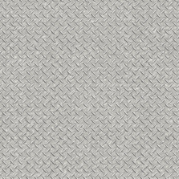 Galerie Wallcoverings Nostalgie Diamond Plate Galerie Wallcoverings  Silver Grey   - G45176