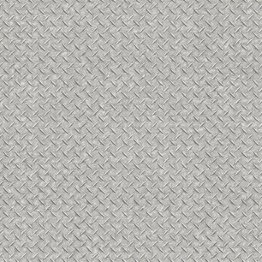 Galerie Wallcoverings Nostalgie Diamond Plate Galerie Wallcoverings  Silver Grey   - G45176