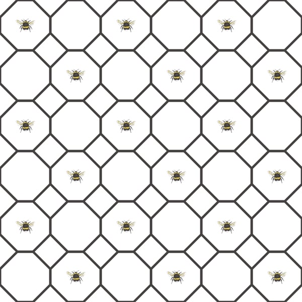 Galerie Wallcoverings Just Kitchens Bee Hive with bees Galerie Wallcoverings  White   - G45406