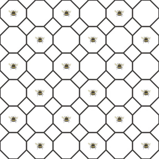 Galerie Wallcoverings Just Kitchens Bee Hive with bees Galerie Wallcoverings  White   - G45406